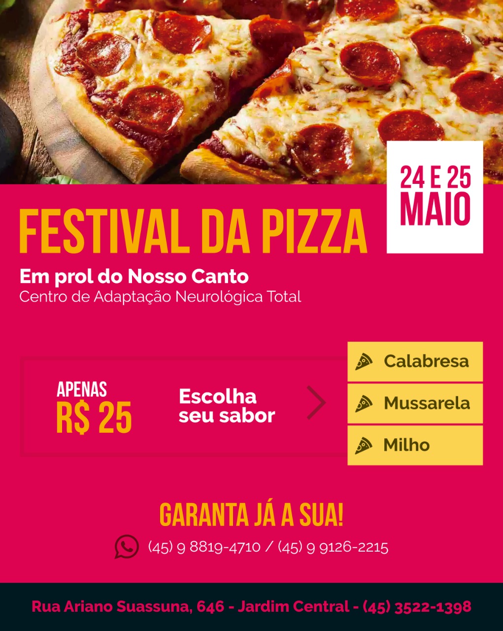 Entidade De Foz Promove Festival De Pizza Nos Dias 24 E 25 De Maio