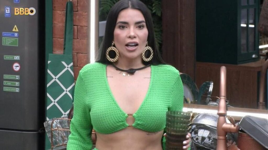 Dania Mendez, modelo mexicana, durante participação no reality Big Brother Brasil.