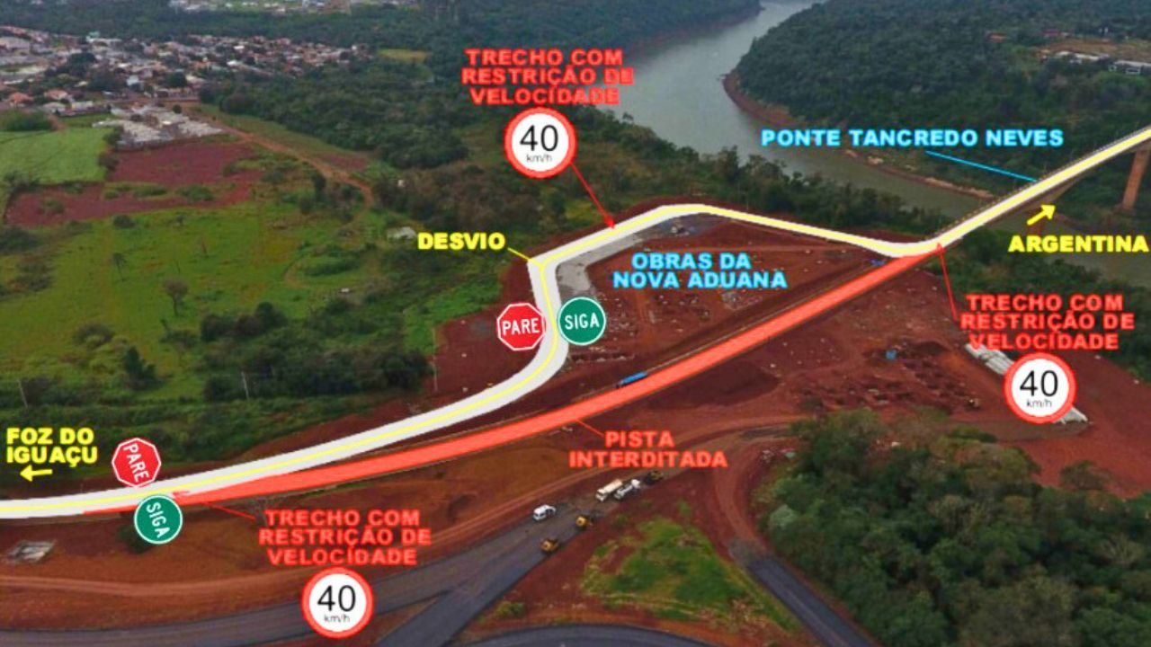 Sistema pare-e-siga obras Perimetral Leste